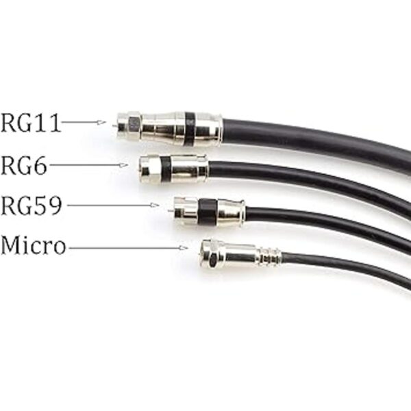 Cable coaxial de compresión Paquete de 10 Conector_2
