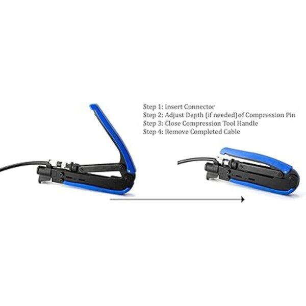 Herramienta de compresión coaxial compresión RG59 RG6