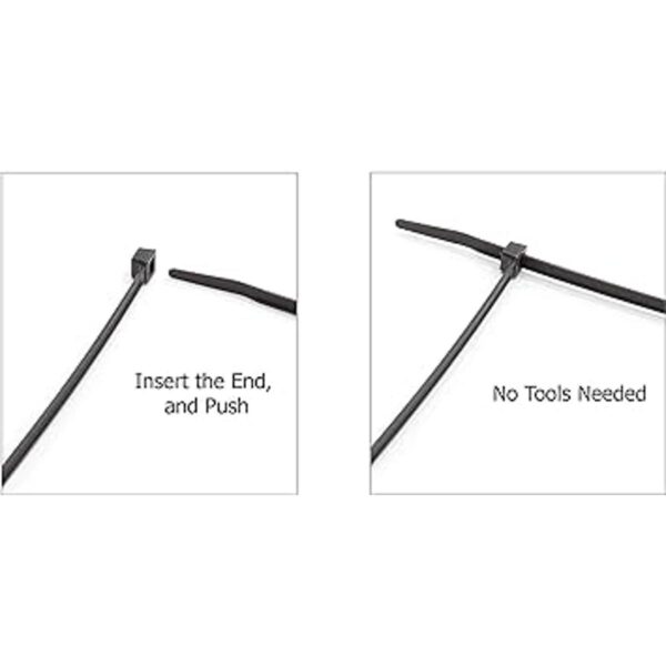Corbatas de nailon negro de 14 pulgadas fuerte lazo de
