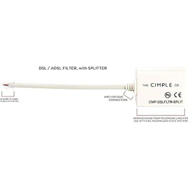 Filtro DSL de 2 cables 1 línea con divisor integrado_5