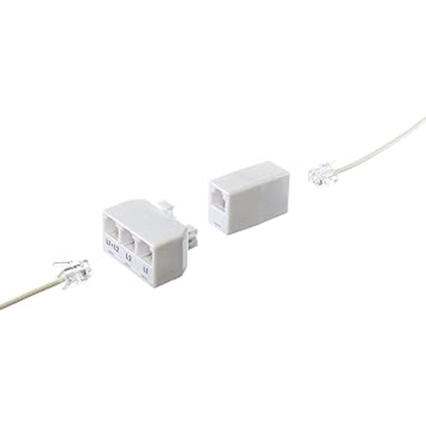 Divisor de teléfono adaptador de 2 líneas divisor de 3
