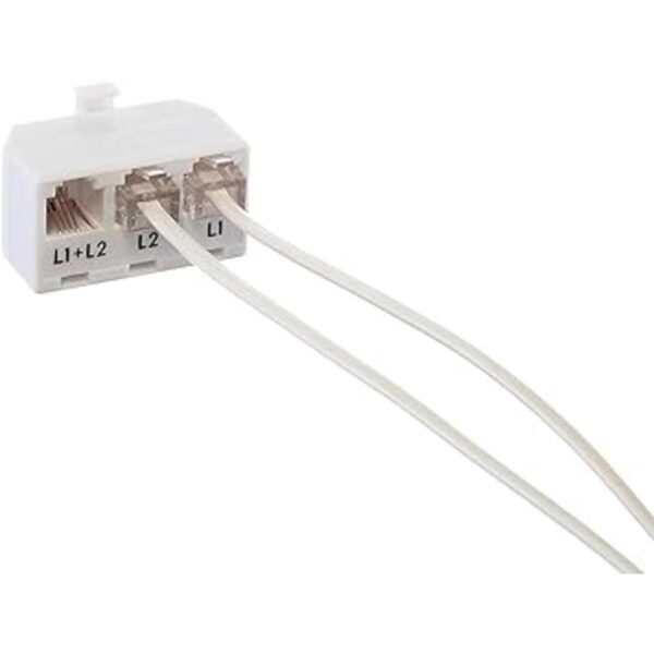 Divisor de teléfono adaptador de 2 líneas divisor de 3