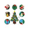 THAWAY rbol de Navidad con 34 piezas de adornos