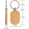 TFoRibbon Llavero de madera en blanco rectangular_2