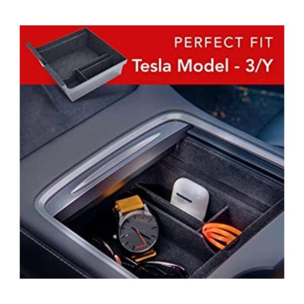 TESSRUN Bandeja organizadora de consola central Tesla para_1