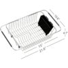 TESOT Estante ajustable para platos sobre el fregadero de