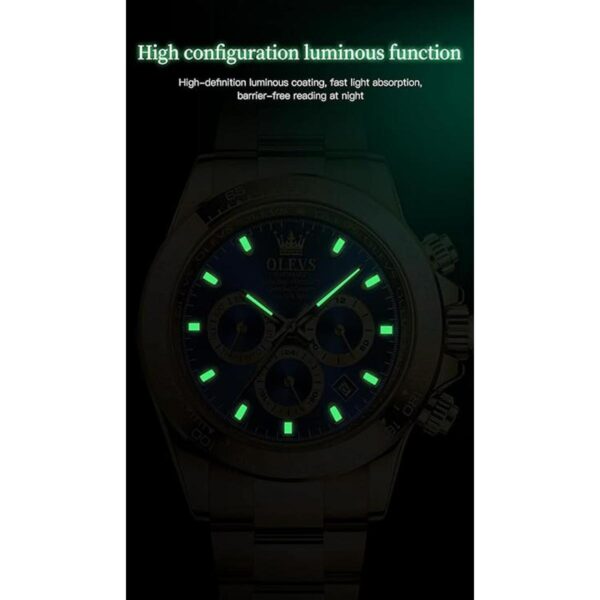 OLEVS Relojes automáticos de oro para hombre calendario_5