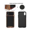 TENDLIN Funda compatible con iPhone XR de grano de madera_2