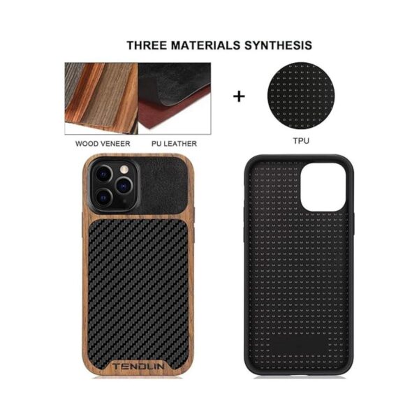 TENDLIN Funda compatible con iPhone 12 Pro Max de grano de_2