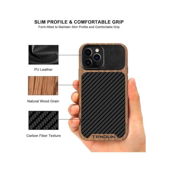 TENDLIN Funda compatible con iPhone 12 Pro Max de grano de_3