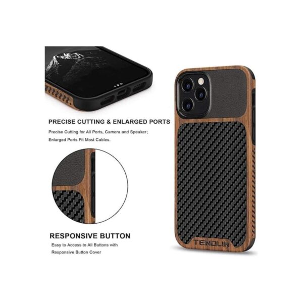 TENDLIN Funda compatible con iPhone 12 Pro Max de grano de_5