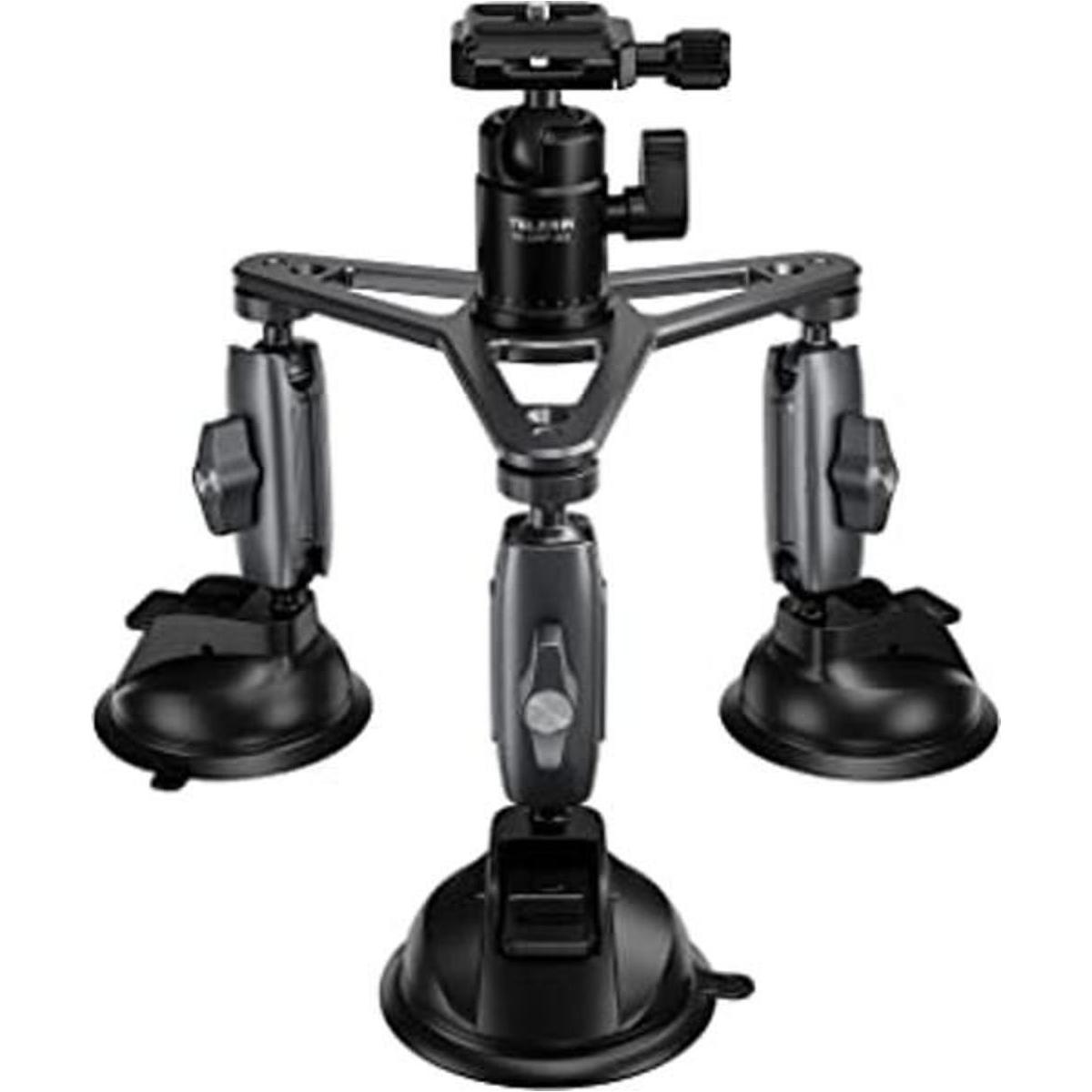 Soporte de ventosa triple resistente con cabezal de bola