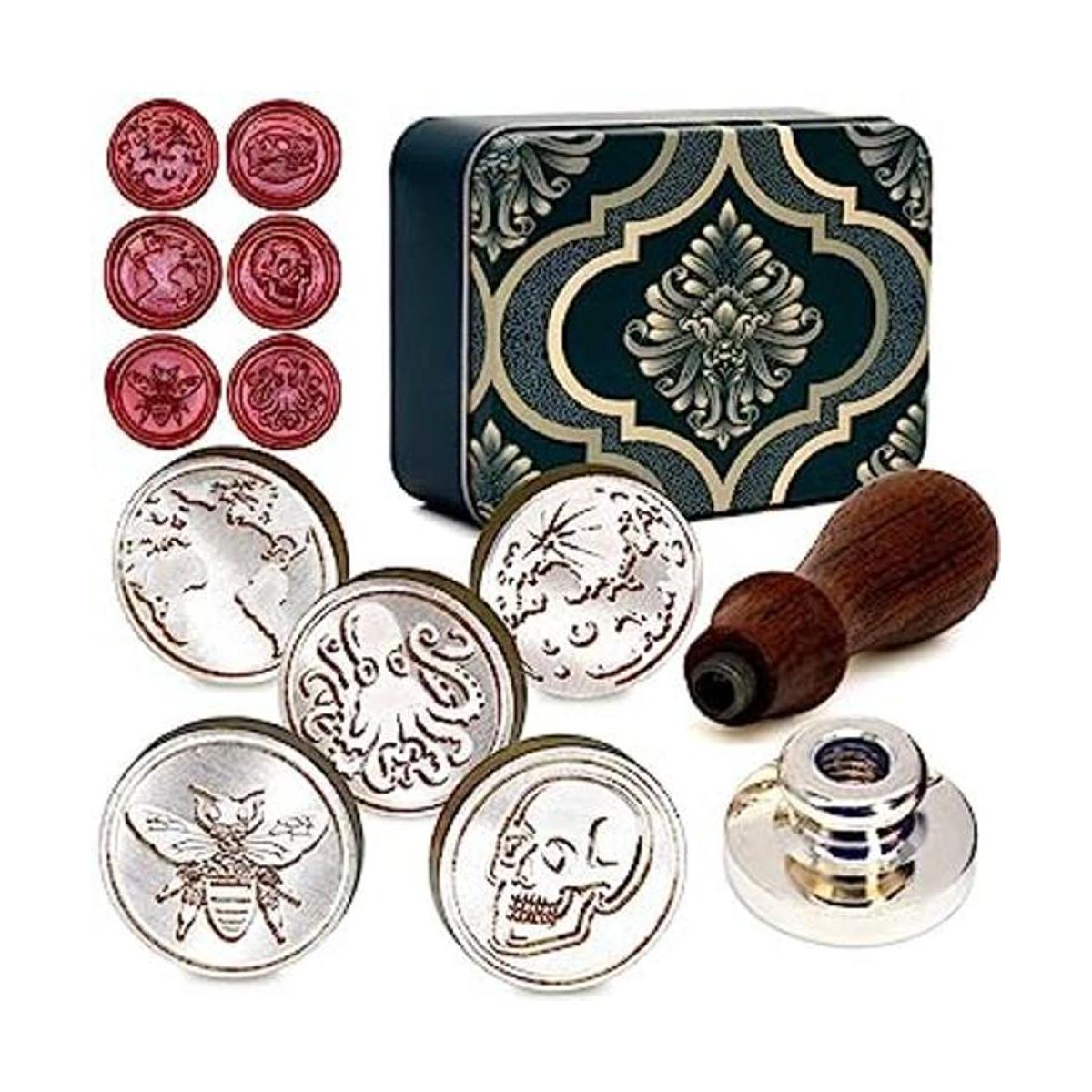 Kit de sellos de cera juego de 6 sellos de cera de