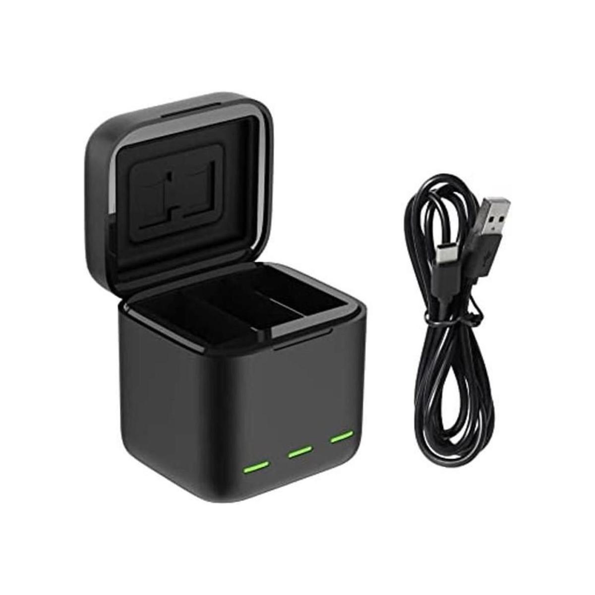 TELESIN Cargador de batería USB de 3 canales con cable