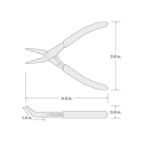 TEKTON Mini alicates de nariz largos doblados PMN11301