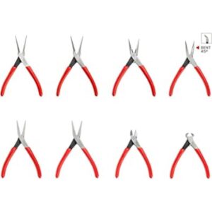 TEKTON Juego de mini alicates 8 piezas nariz de aguja