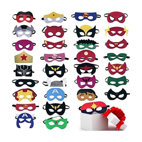 Máscaras de superhéroes para fiestas de niños paquete de_1