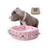 Teemerryca Collares para perro ajustables de piel de_1