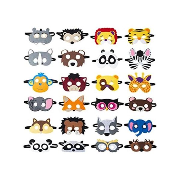 Máscaras de fieltro de animales para niños suministros de_1