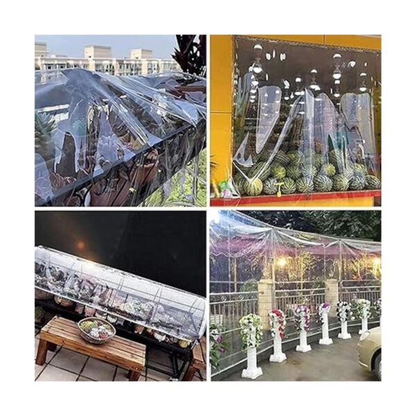 Lona impermeable transparente de 6 x 20 pies lona de PVC_6