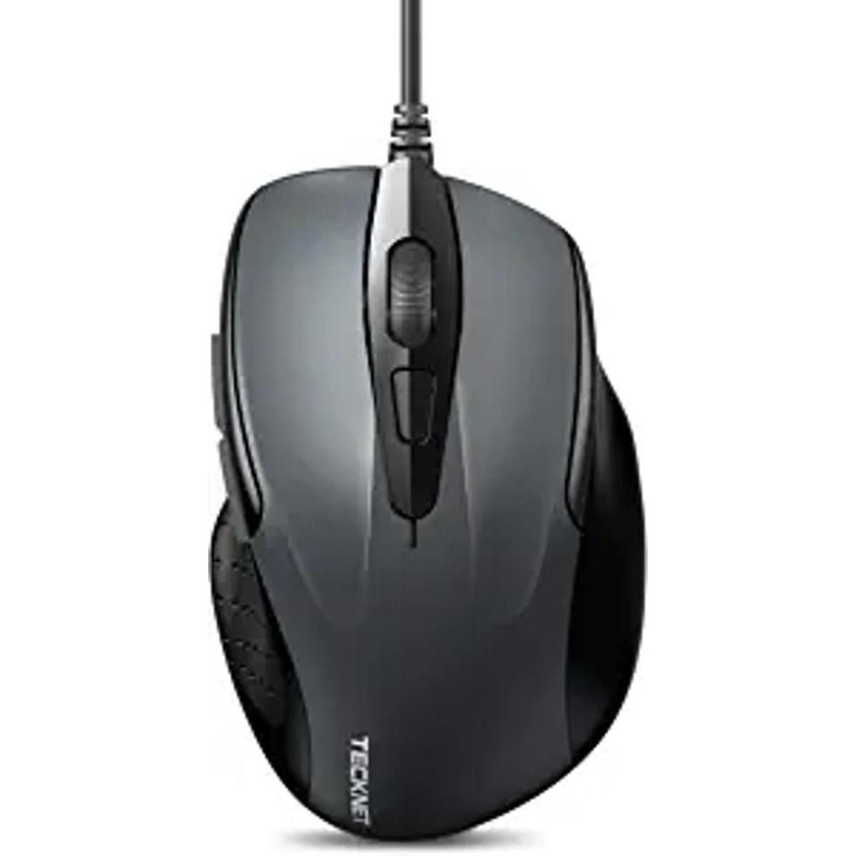 Mouse óptico ergonómico USB alámbrico TeckNet Pro S2 para
