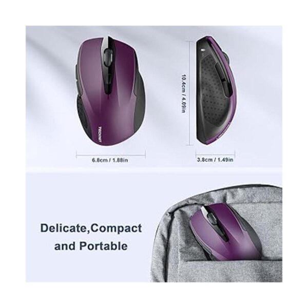 Mouse óptico ergonómico TeckNet Pro 2.4 G con_2