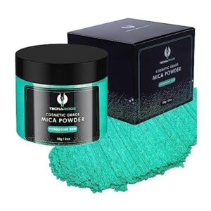 TECHAROOZ Polvo de mica de gemas turquesa para resina