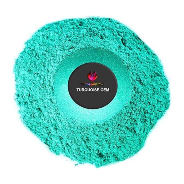 TECHAROOZ Polvo de mica de gemas turquesa para resina