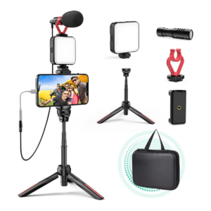 Kit de videoblogging para teléfono inteligente con luz_1