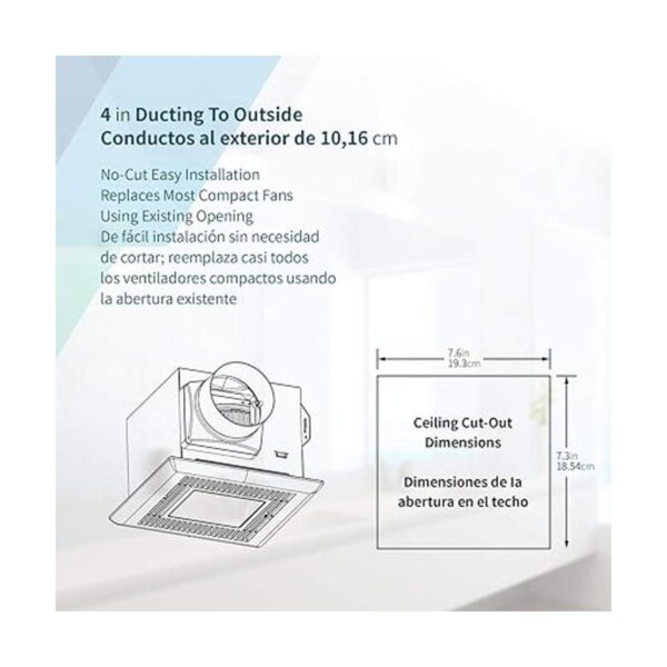Tech Drive Ventilador de baño con luz de 80 CFM 2.0_6