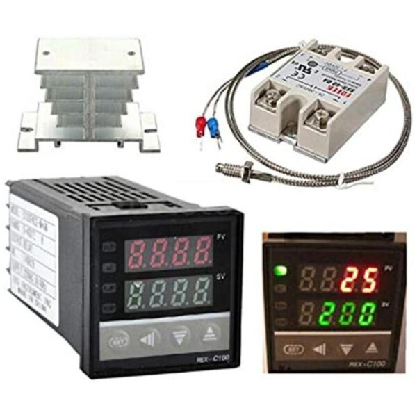 Controlador de temperatura digital PID REXC100 REX C100_1