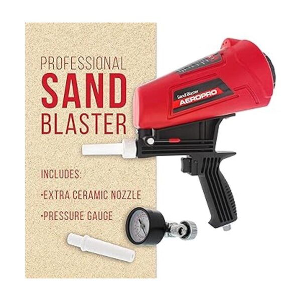 TCP Global Gravity Feed Sand Blaster Gun Kit Pistola de_2