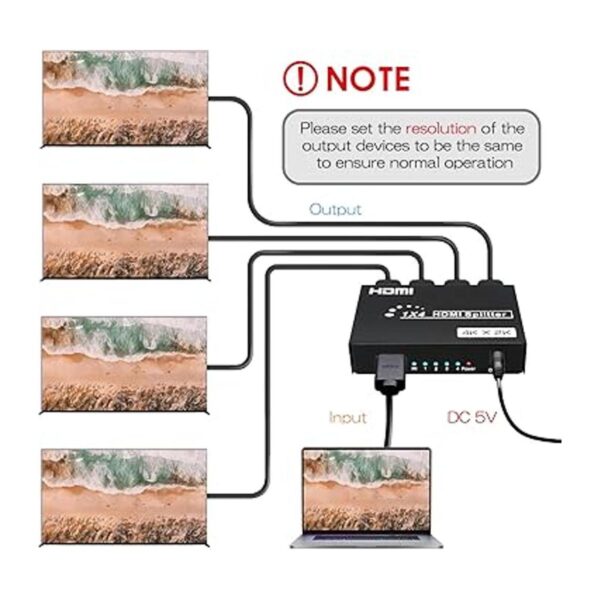 Divisor HDMI 1 en 4 salidas 4Kx2K 30Hz 1x4 distribuidor_4