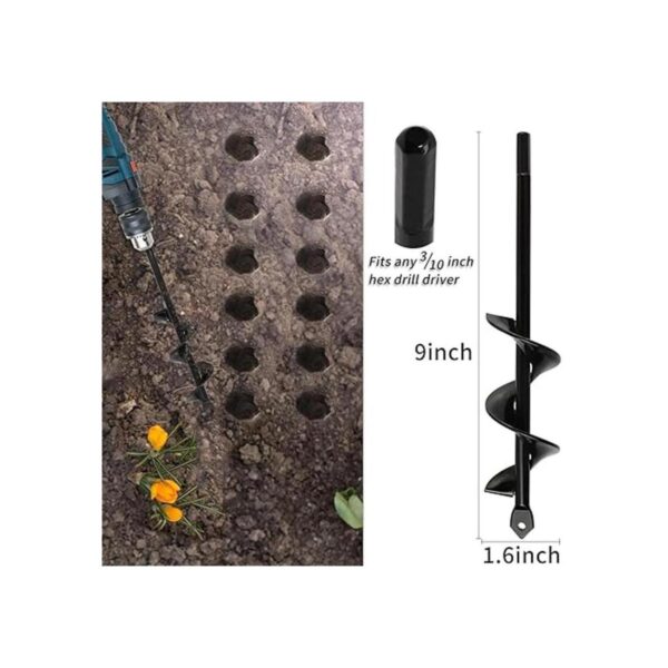 Broca de taladro para plantar 4 x 23 cm y 8 x 305 cm