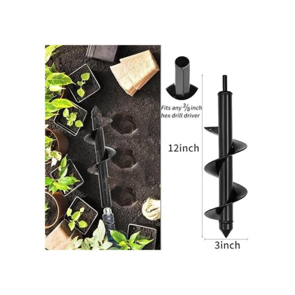 Broca de taladro para plantar 4 x 23 cm y 8 x 305 cm