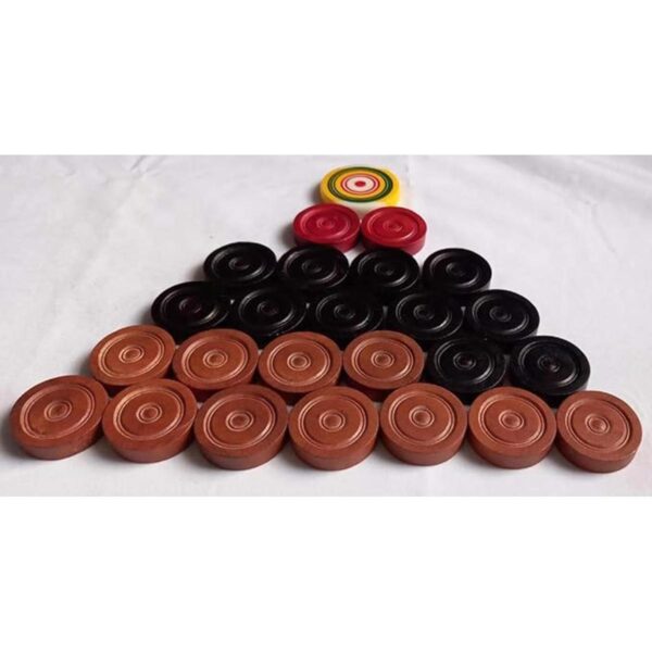 Carrom Monedas de madera para tablero 24 monedas 1_4