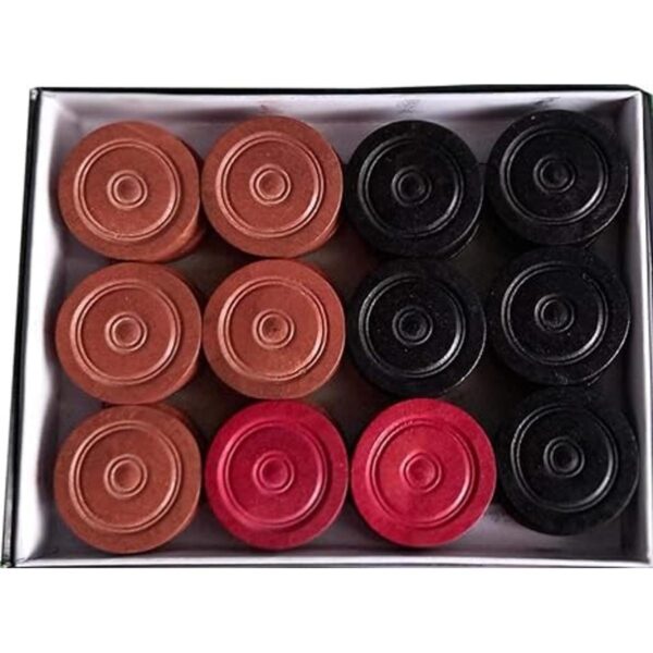 Carrom Monedas de madera para tablero 24 monedas 1_2