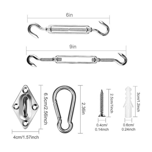 TooTaci Kit de accesorios para vela 6 pulgadas de acero
