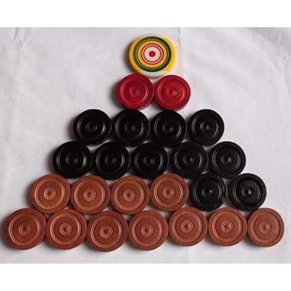 Carrom Monedas de madera para tablero 24 monedas 1_3