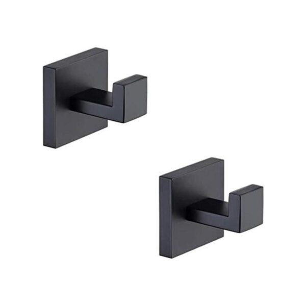 TASTOS Ganchos para toallas de baño color negro mate