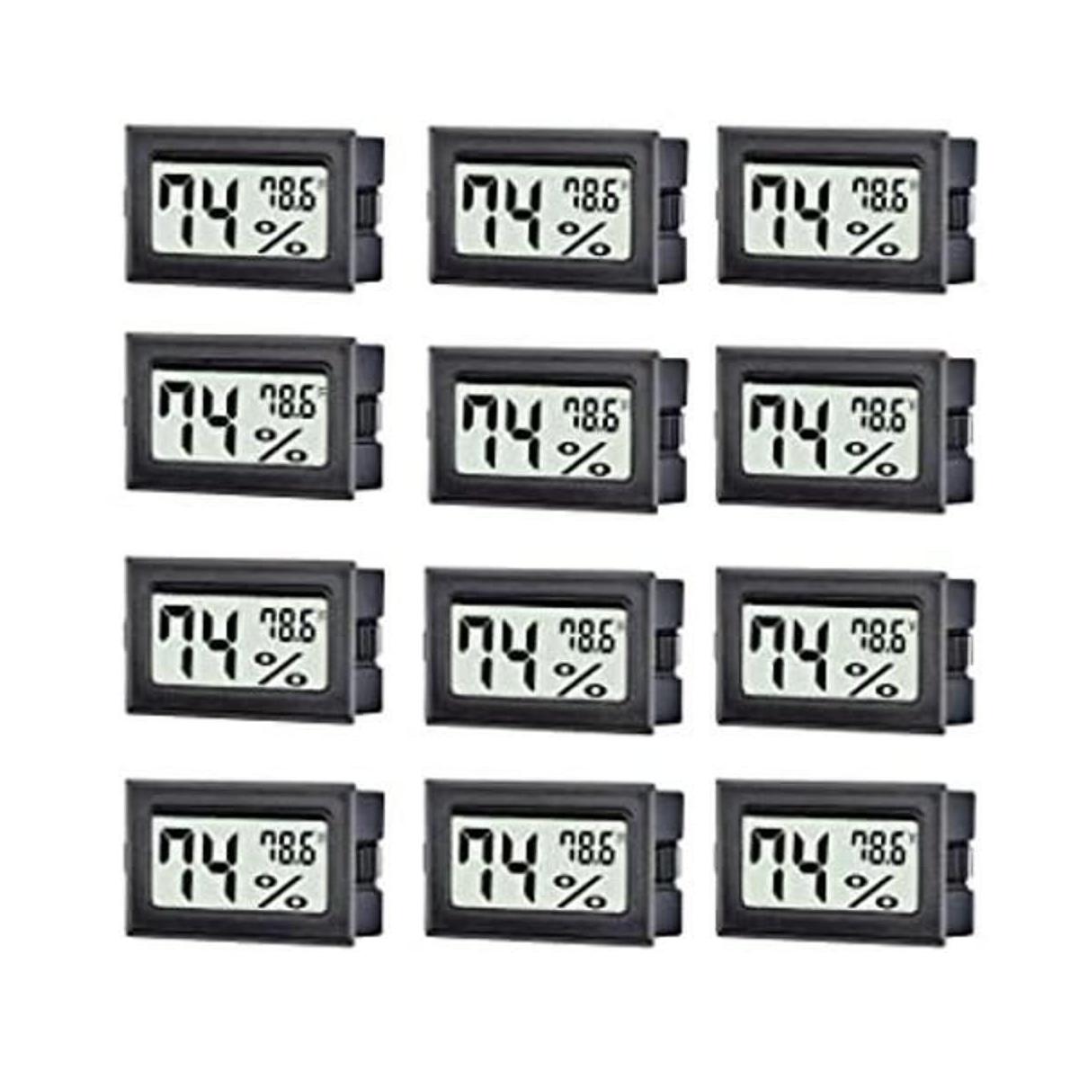 TASOGEN 12 unidades mini termómetro digital higrómetro