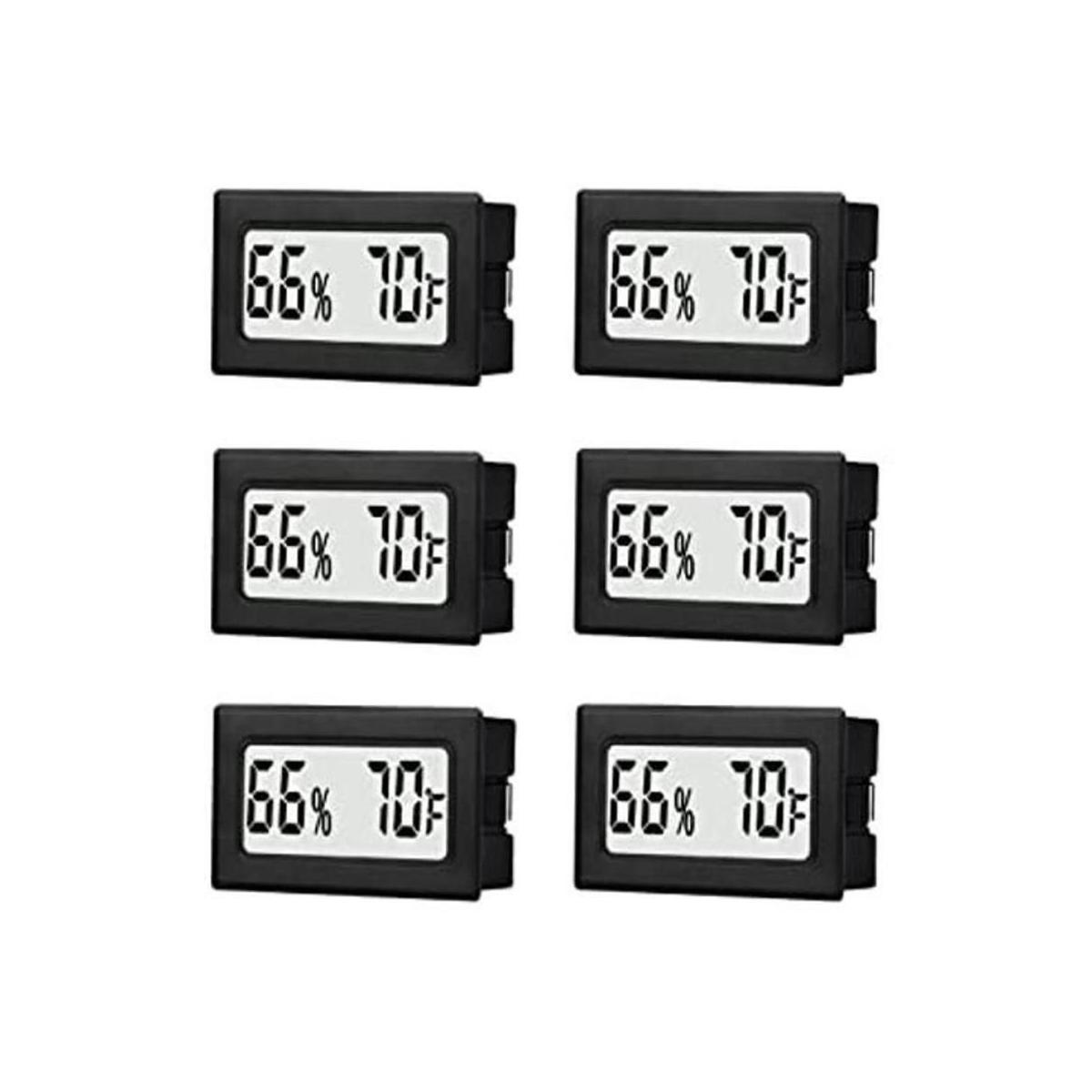 Paquete de 6 mini termómetro higrómetro digital pequeño