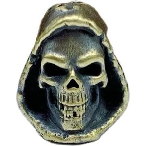 Esqueleto de la muerte de latón antiguo cuentas EDC
