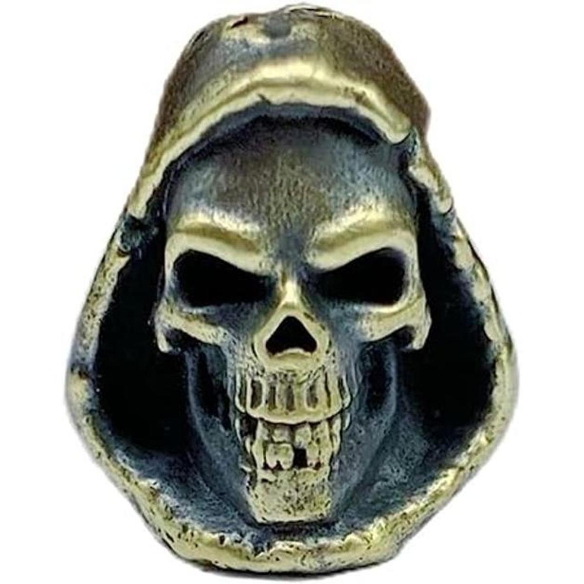 Esqueleto de la muerte de latón antiguo cuentas EDC