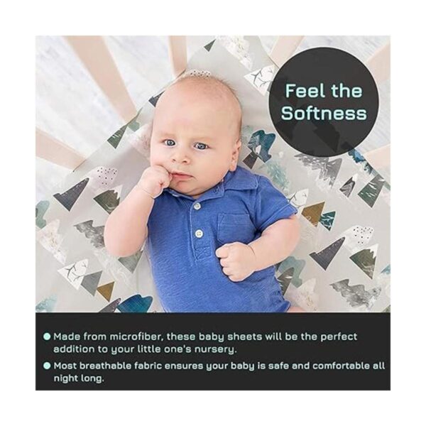 Sábana de cuna para bebé niño de montaña sábanas de cama_5