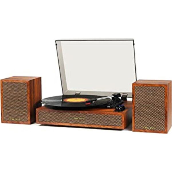 Reproductor de discos de vinilo con altavoces externos_1