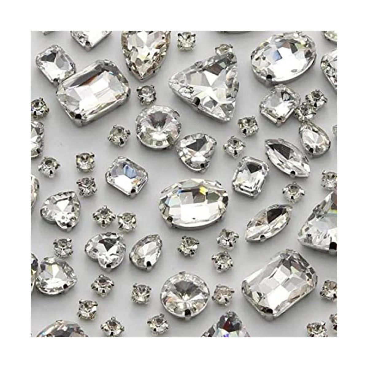 TANOSII 100 diamantes de imitación para coser formas