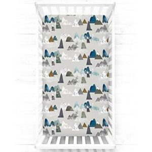 Sábana de cuna para bebé niño de montaña sábanas de cama_1