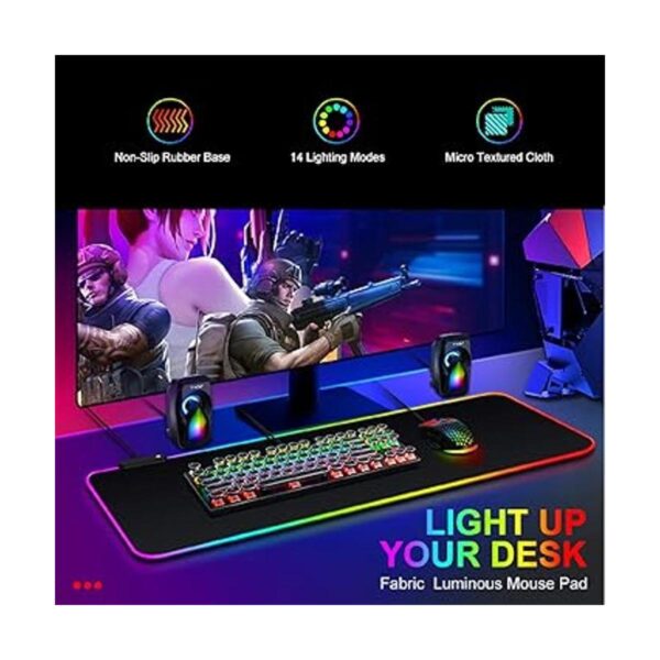 TALK WORKS Alfombrilla de ratón RGB extra grande base de_2