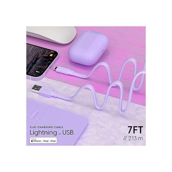 TALK WORKS Cable de carga Lightning plano compatible con_2